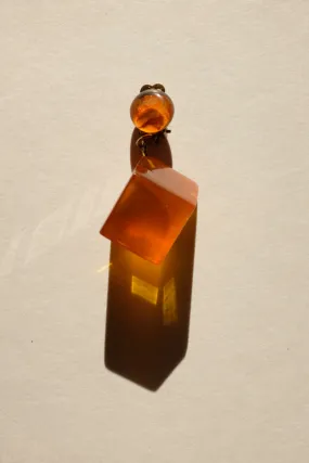 0018_CUBE SINGLE VINTAGE EARRING