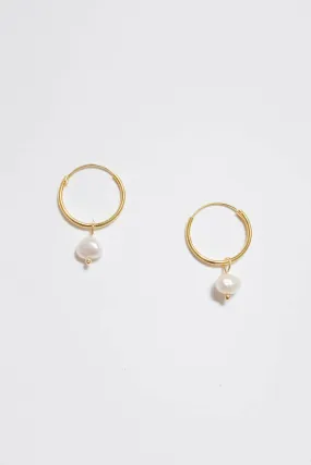 0034_FINE SMALL PEARL LOOP EARRINGS