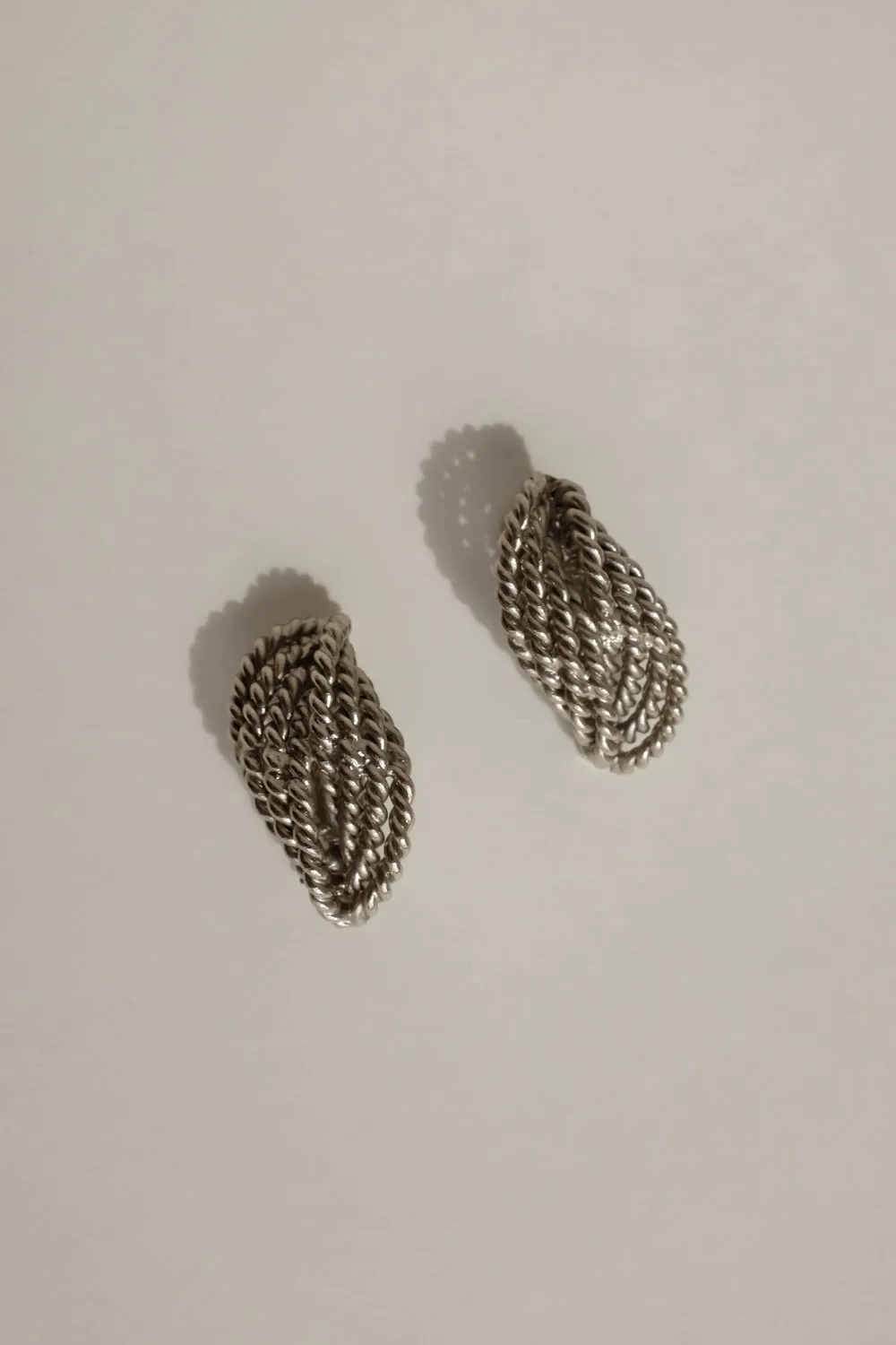 0053_VINTAGE SILVER CHAIN EARRINGS