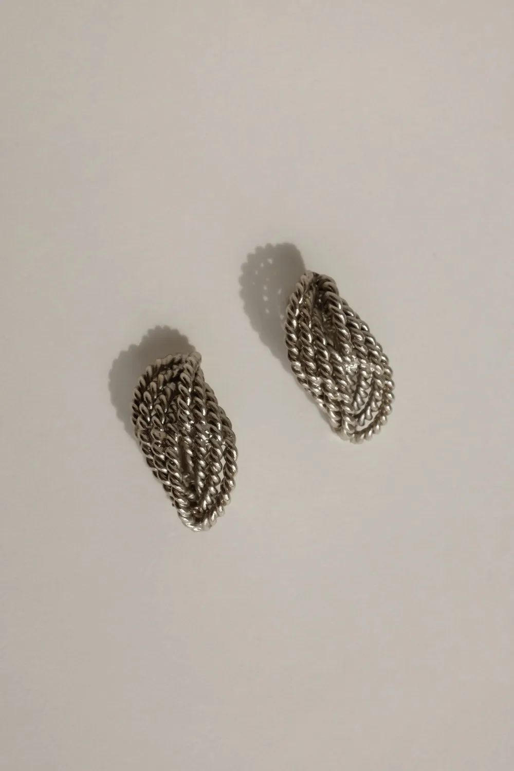 0053_VINTAGE SILVER CHAIN EARRINGS