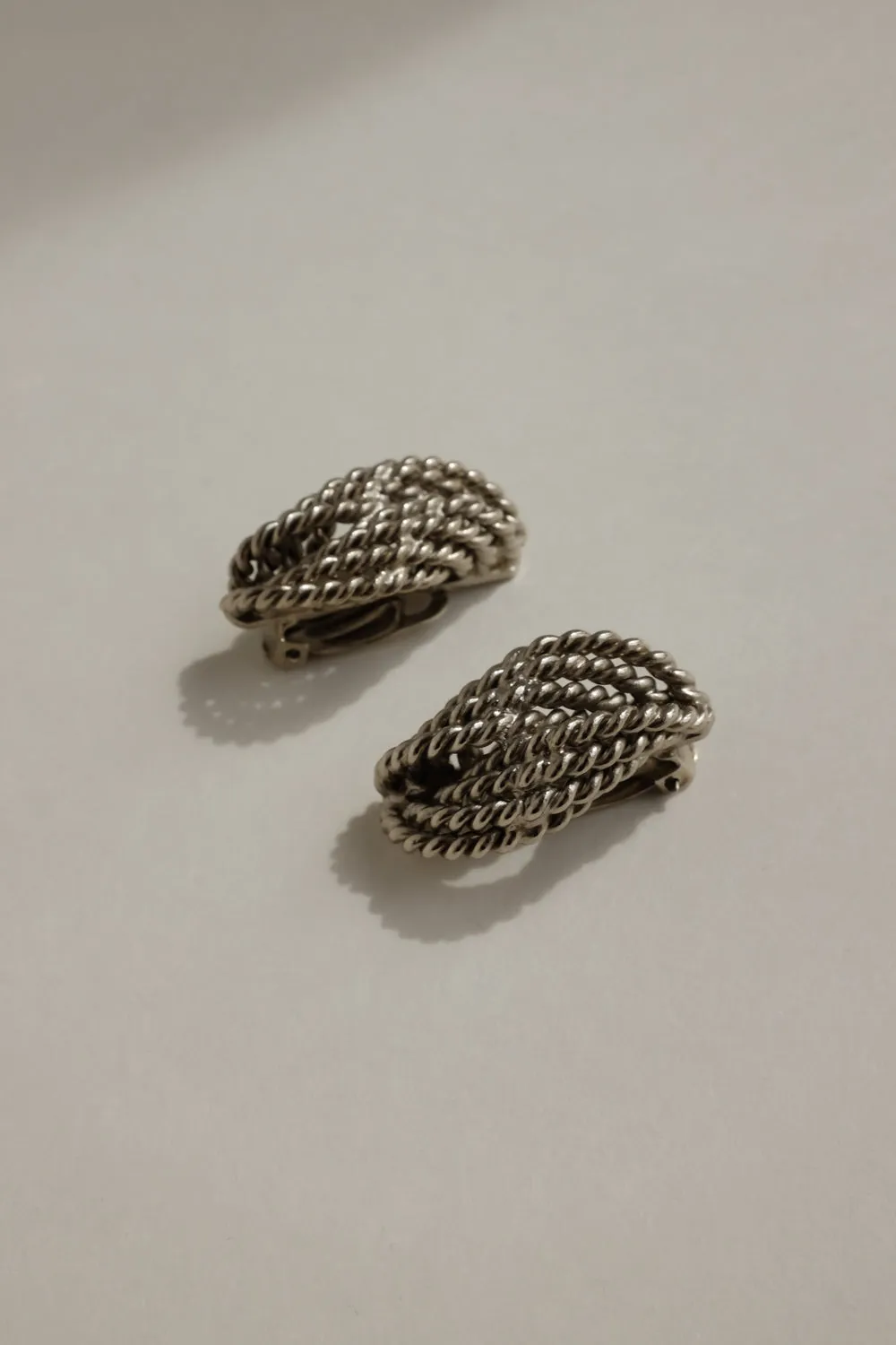 0053_VINTAGE SILVER CHAIN EARRINGS