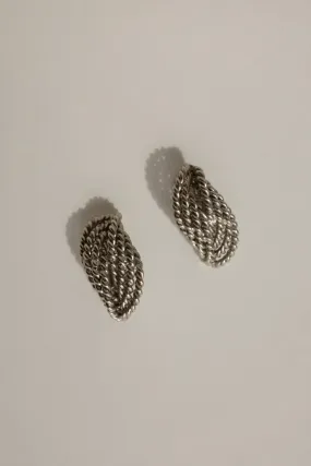 0053_VINTAGE SILVER CHAIN EARRINGS