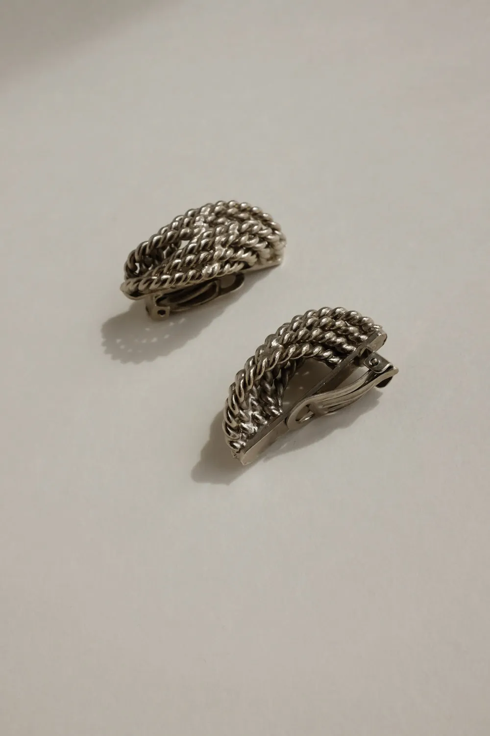 0053_VINTAGE SILVER CHAIN EARRINGS