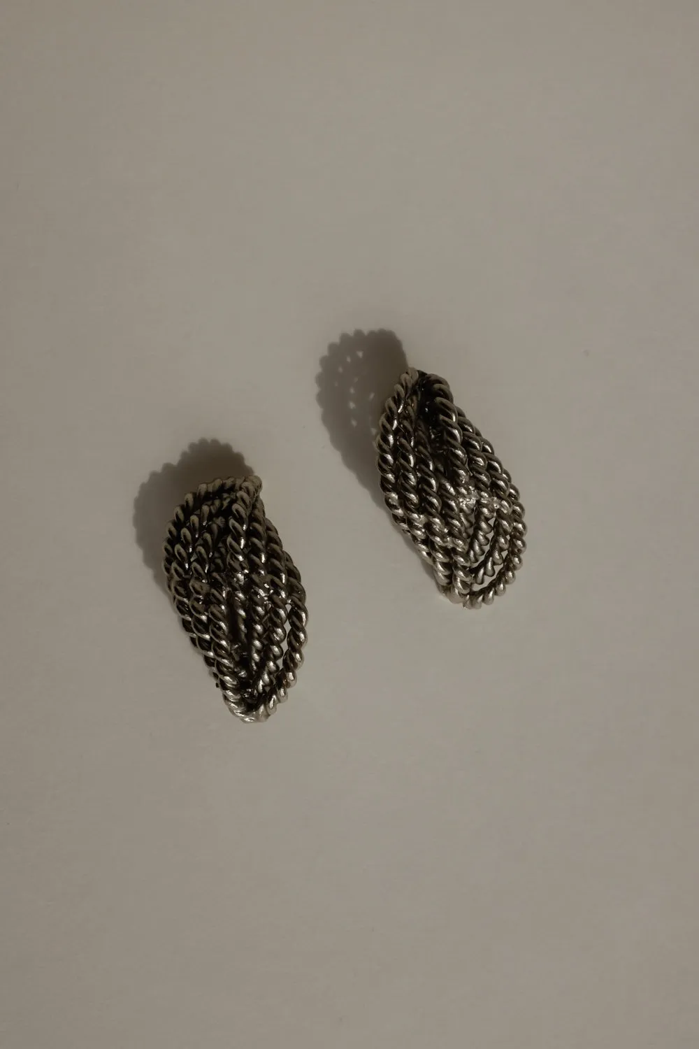 0053_VINTAGE SILVER CHAIN EARRINGS