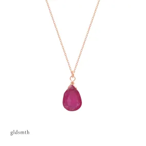 10k Rose Gold Marley Ruby Necklace