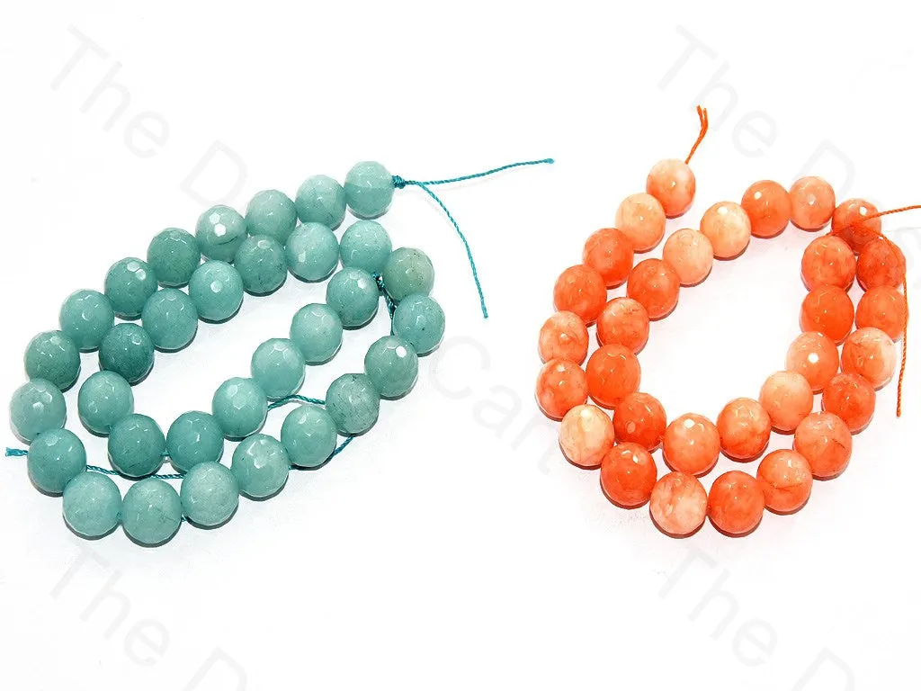 12 mm Mixed Green Jade Quartz Semi Precious Stones