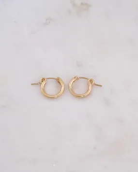 14K Gold filled Huggie Hoops (13mm)