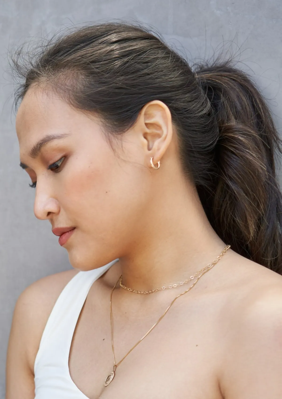 14K Gold filled Huggie Hoops (13mm)