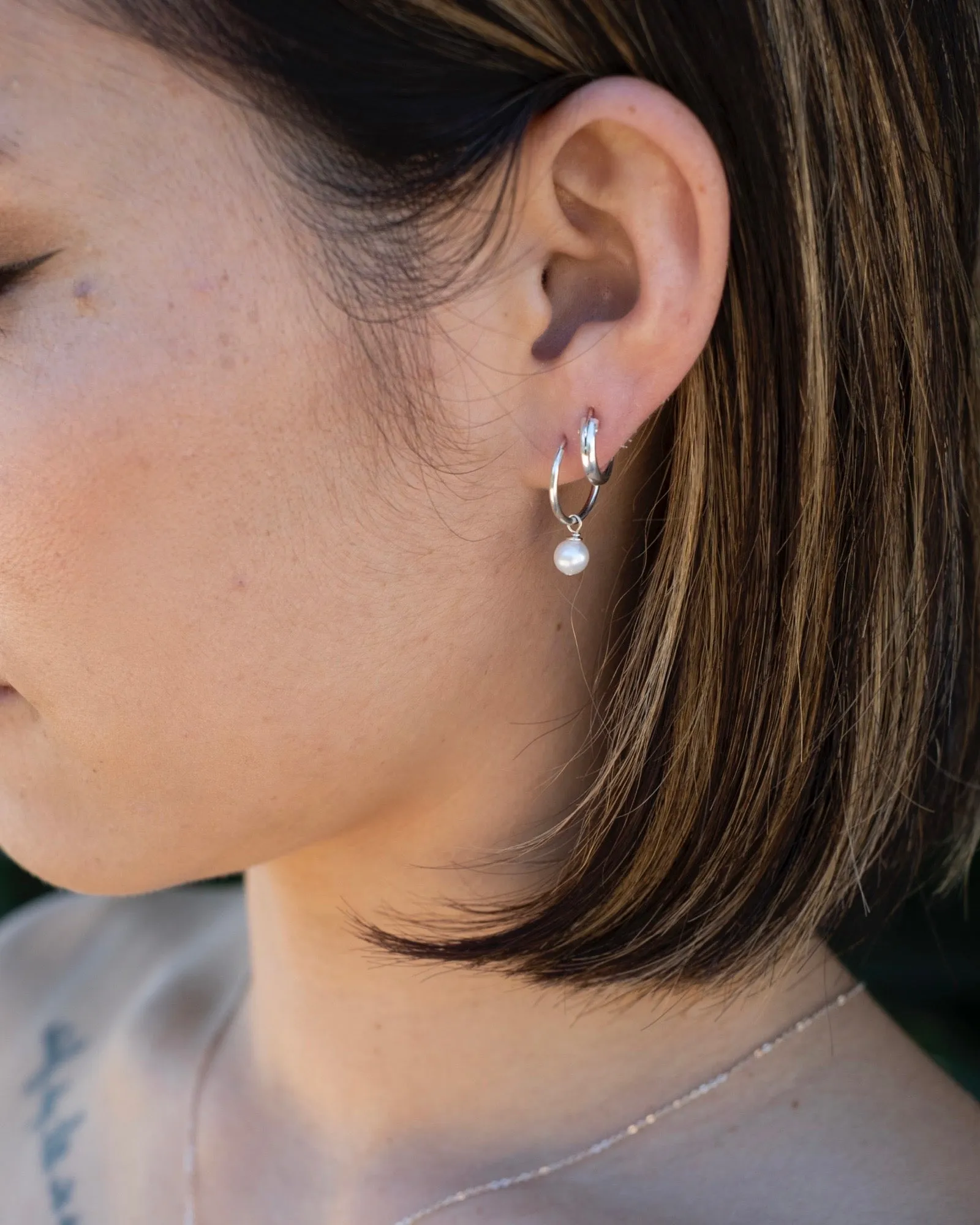 14K Gold filled Huggie Hoops (13mm)