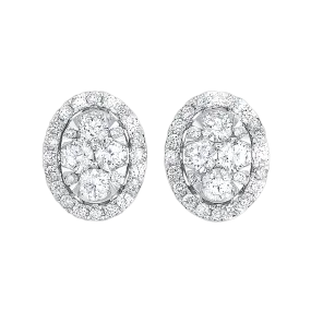 14KTW Uno Round Basics Earrings 1/2 Ctw
