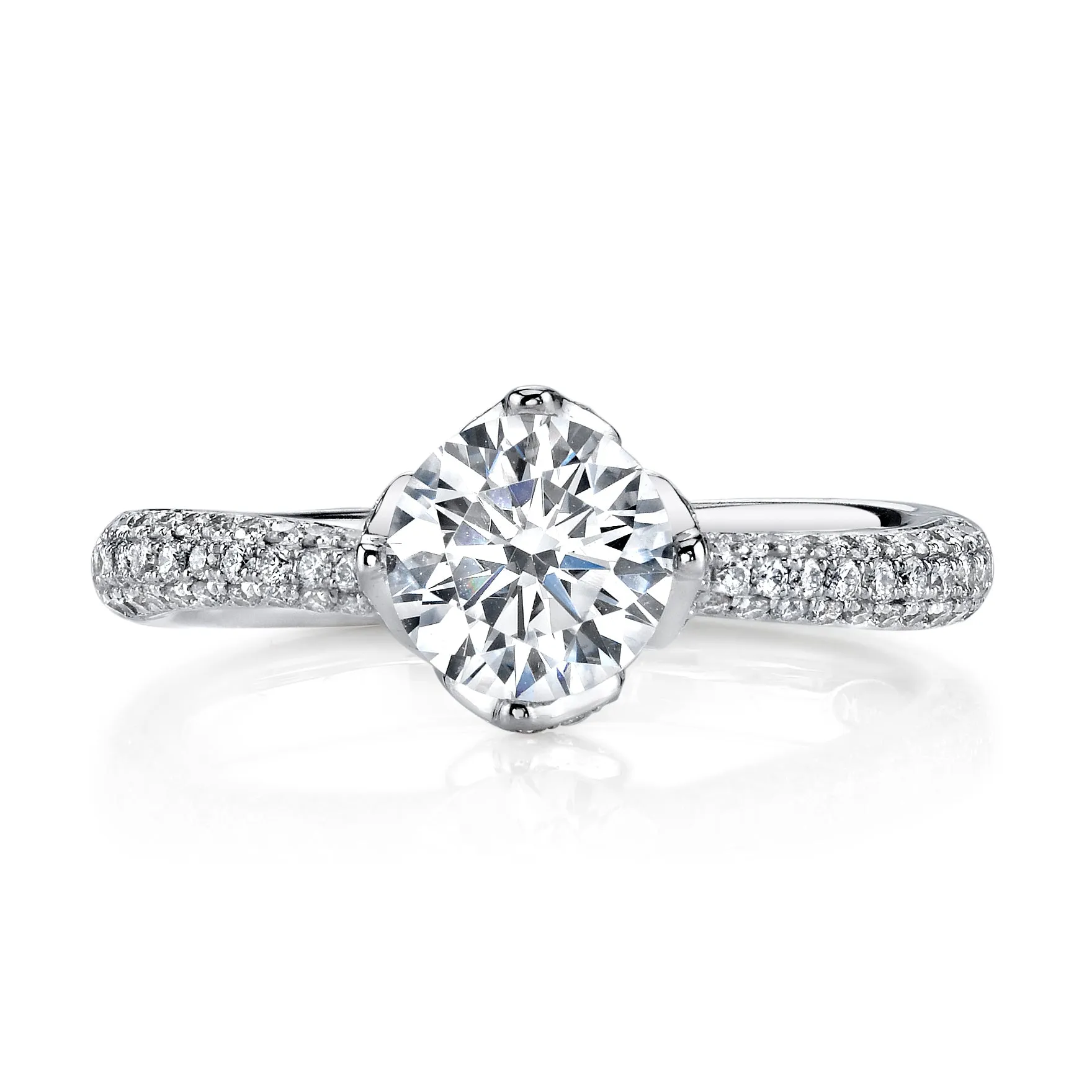 18K White Gold Diamond Engagement Ring