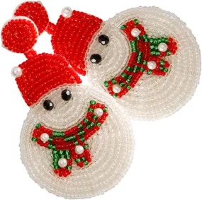 1Pair Snowman Festival Earrings Aesthetic Christmas Earrings for Costume Jewelry Accessory for Women Cute Holiday Ear Studs