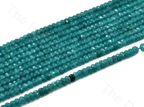 4 mm Sea Blue Rondelle Jade Quartz Stones