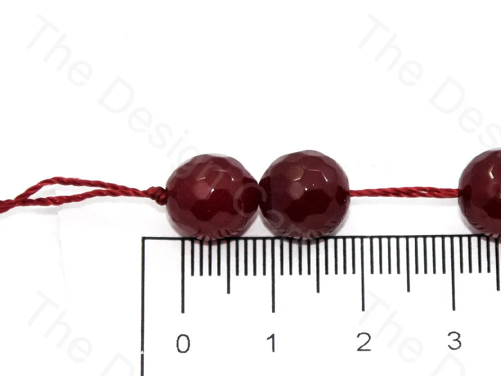 8 mm Maroon Rondelle Jade Quartz Semi Precious Stone