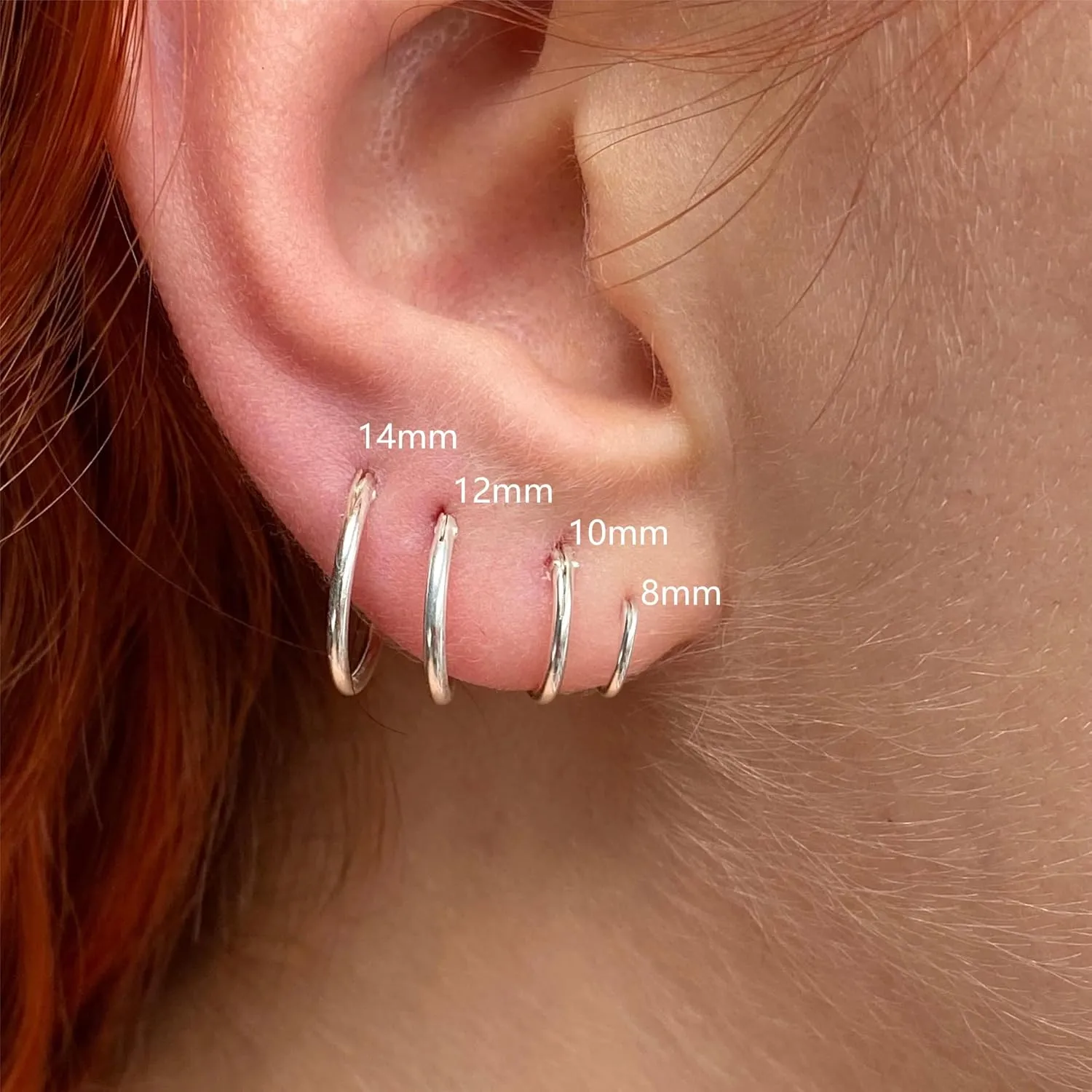 925 Sterling Silver Hoop Earrings Silver Simple Earrings for Women Tiny Huggie Hoop Earrings Small Hoop Earrings for Women