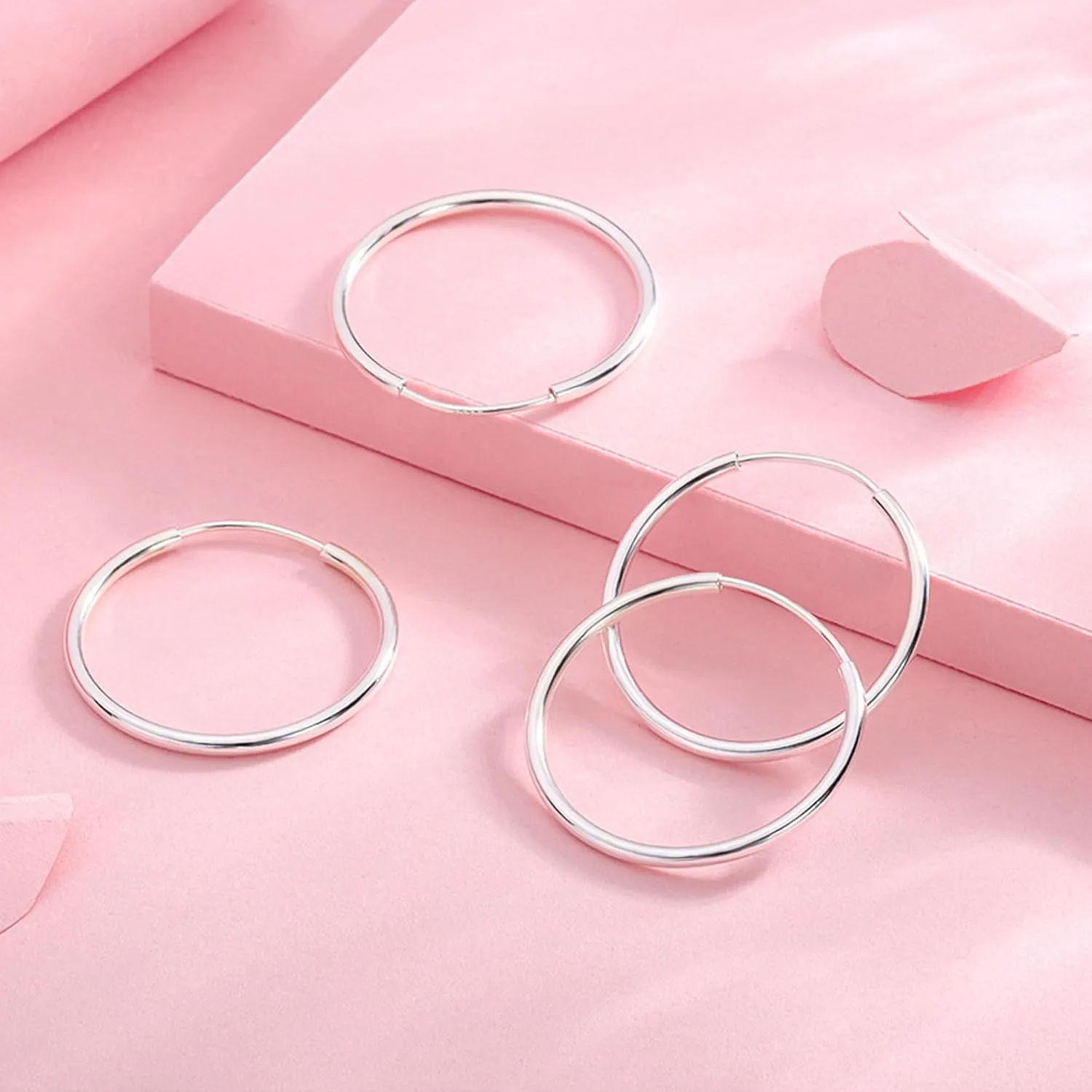925 Sterling Silver Hoop Earrings Silver Simple Earrings for Women Tiny Huggie Hoop Earrings Small Hoop Earrings for Women