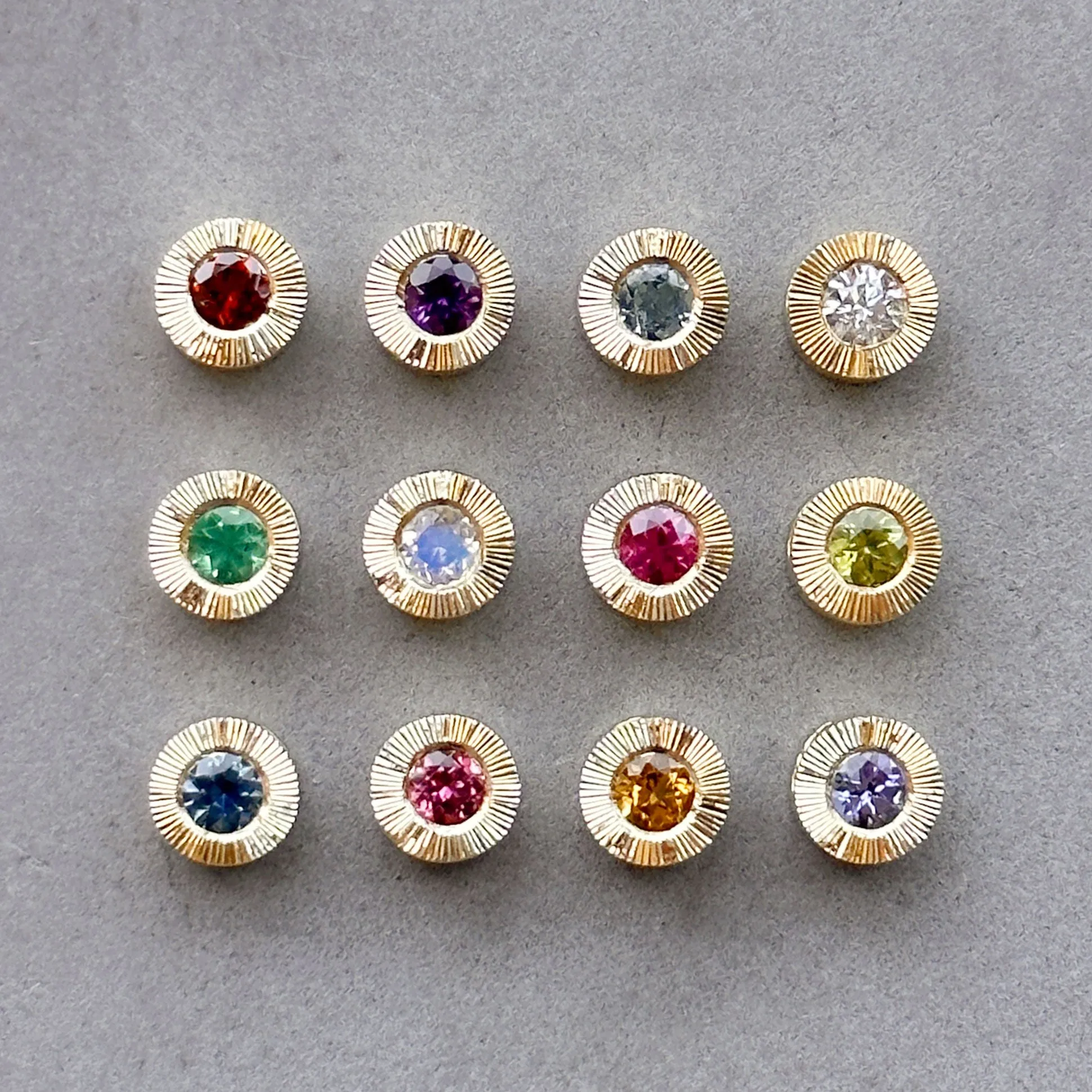 Add On - Small Aurora Birthstone Pendant in Yellow Gold