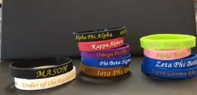 AKA Embossed Silicone Wristband