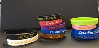 AKA Embossed Silicone Wristband