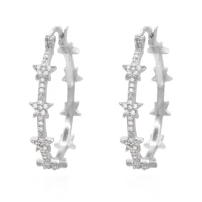 Aneira Star Hoop Earrings | 925 Sterling Silver