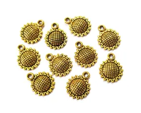 Antique Golden Flower Fancy Charms