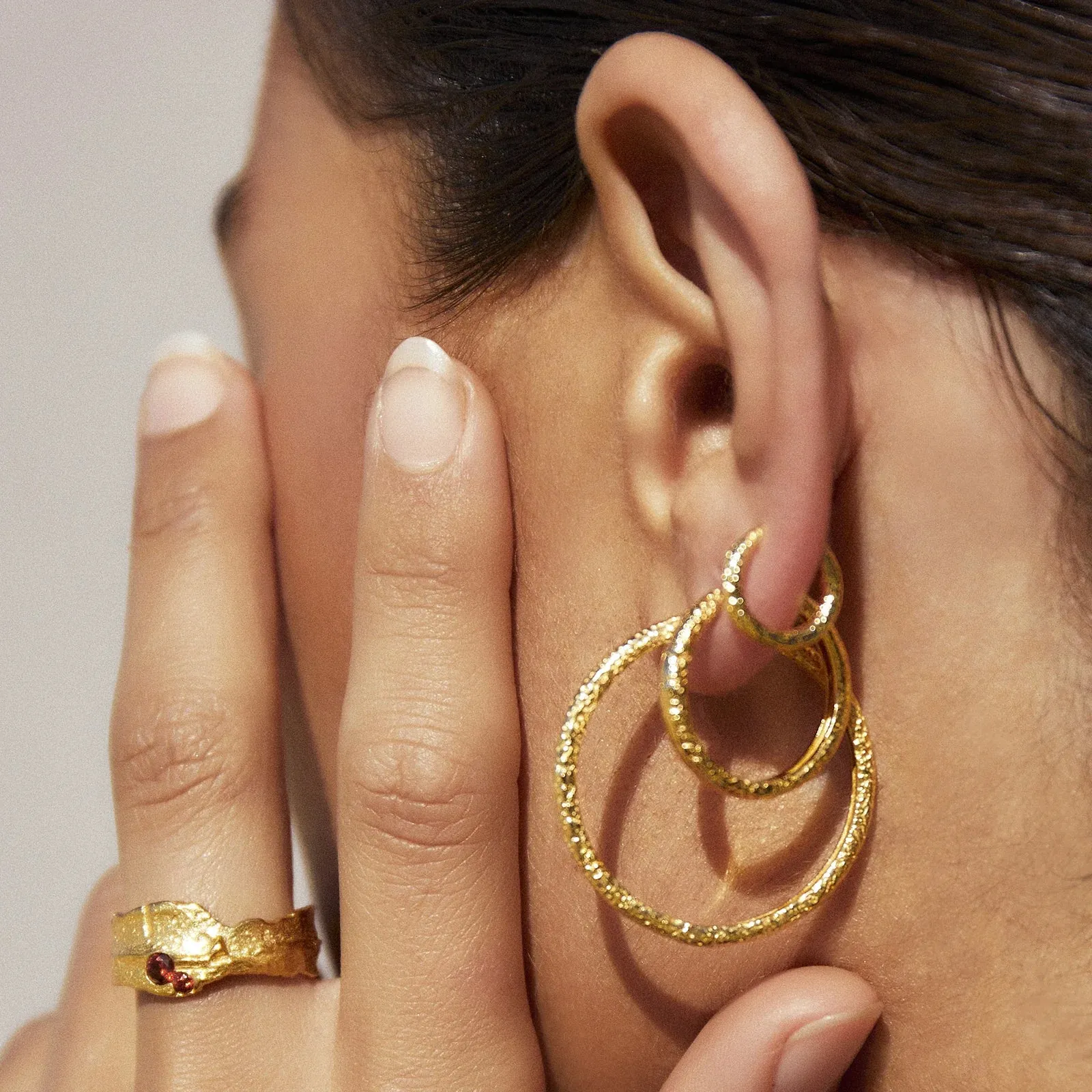 Arabella Gold Hoop Earrings