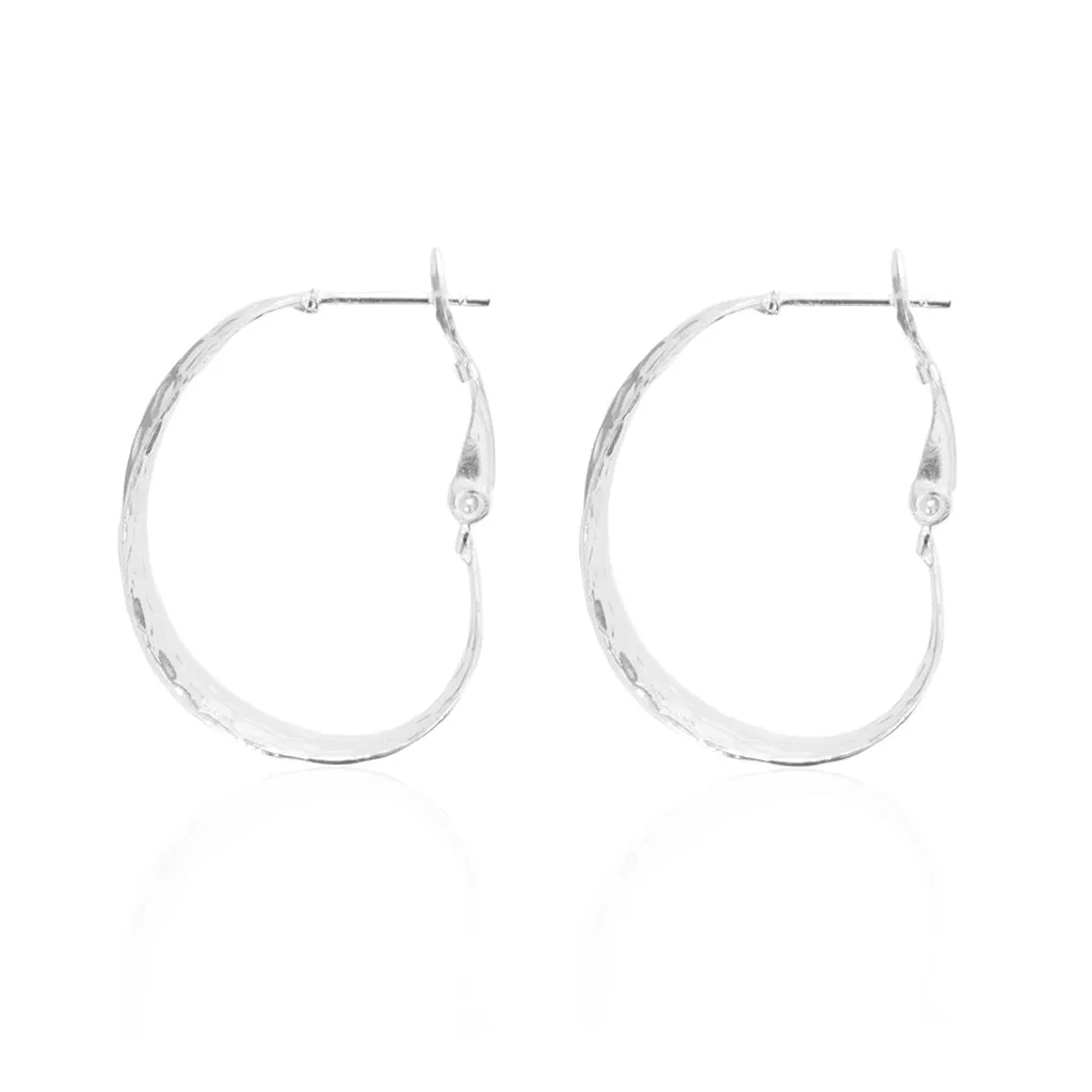 Banded Earrings, Silver
