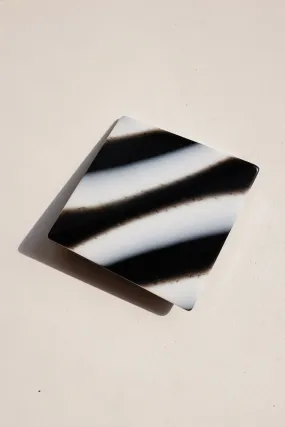 BIG BLACK WHITE VINTAGE BROOCH