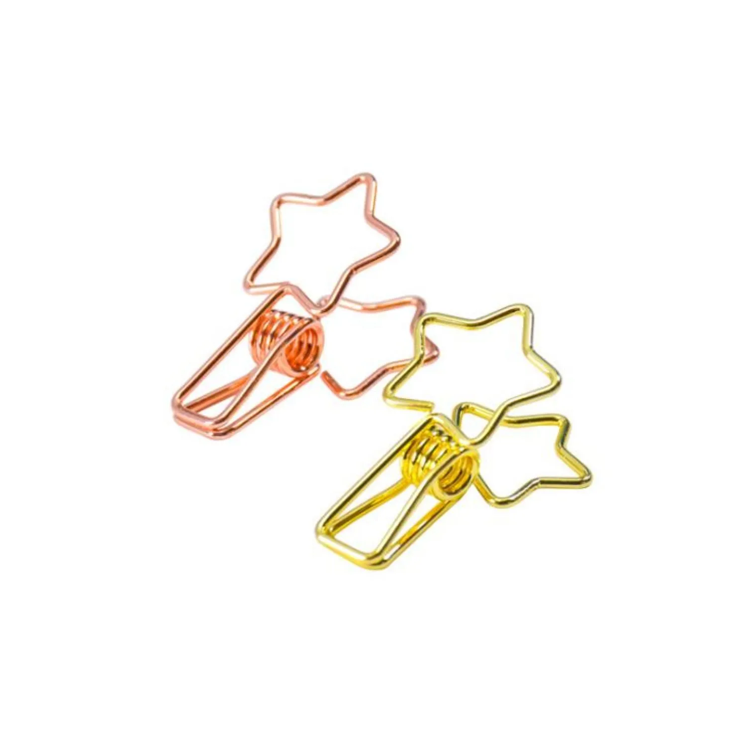 Binder Clips Gold & Rose Gold - Set of 6