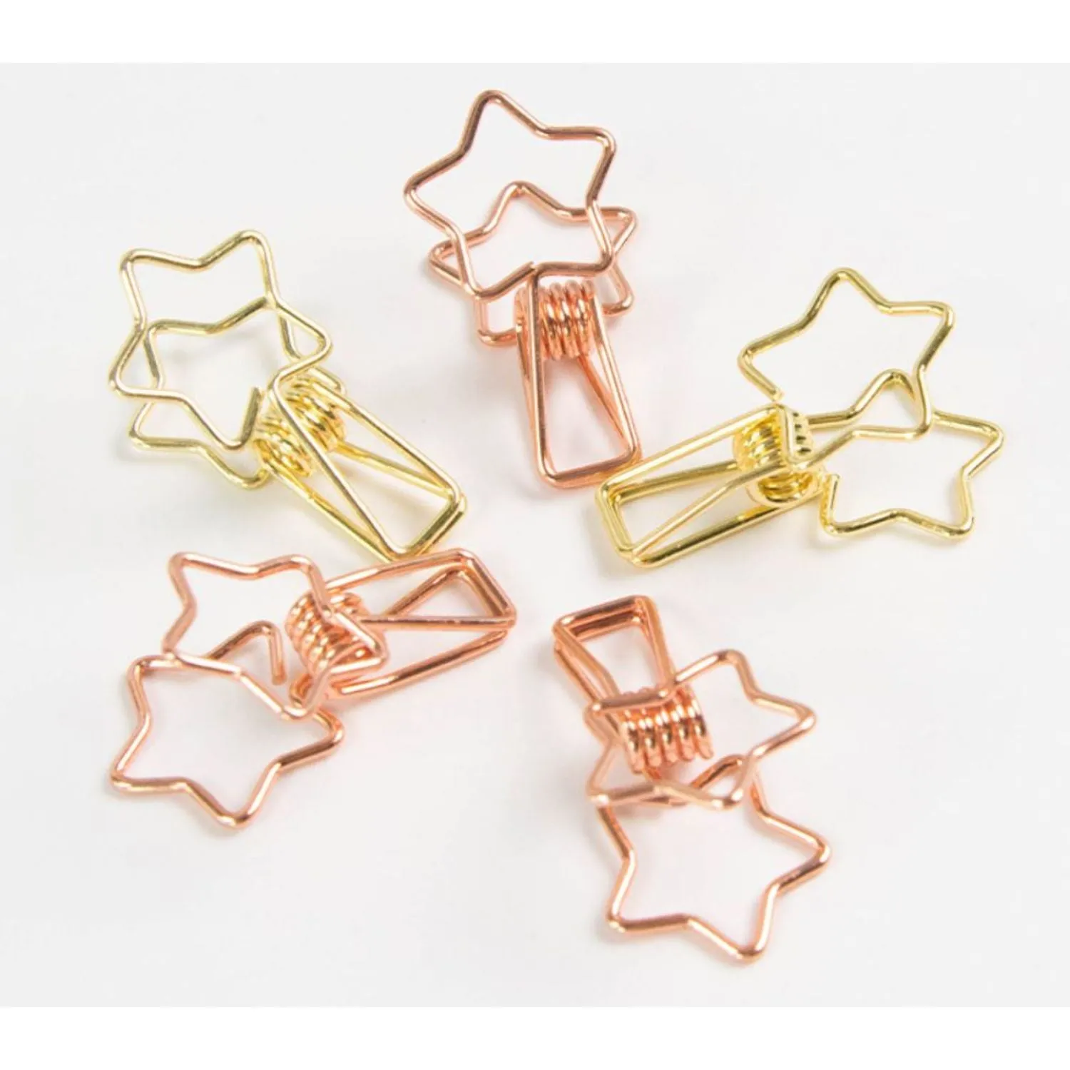 Binder Clips Gold & Rose Gold - Set of 6
