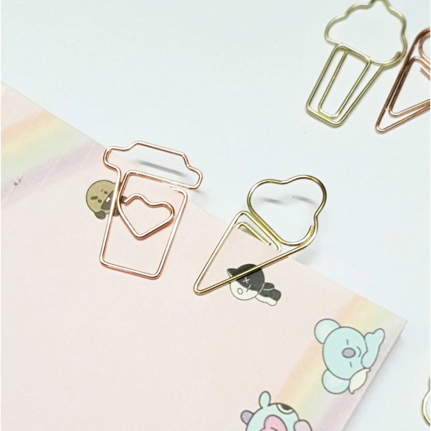 Binder Clips Gold & Rose Gold - Set of 6