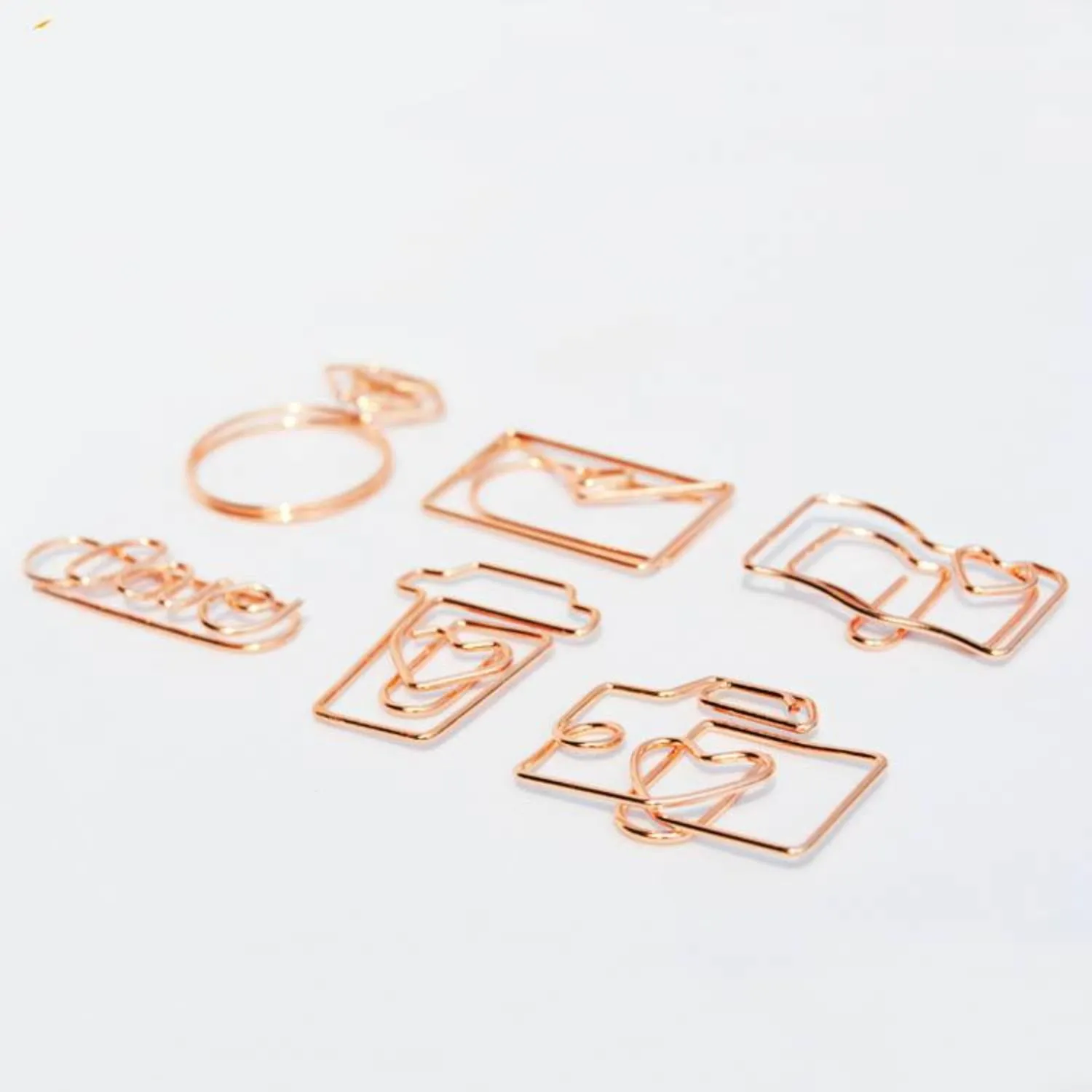 Binder Clips Gold & Rose Gold - Set of 6