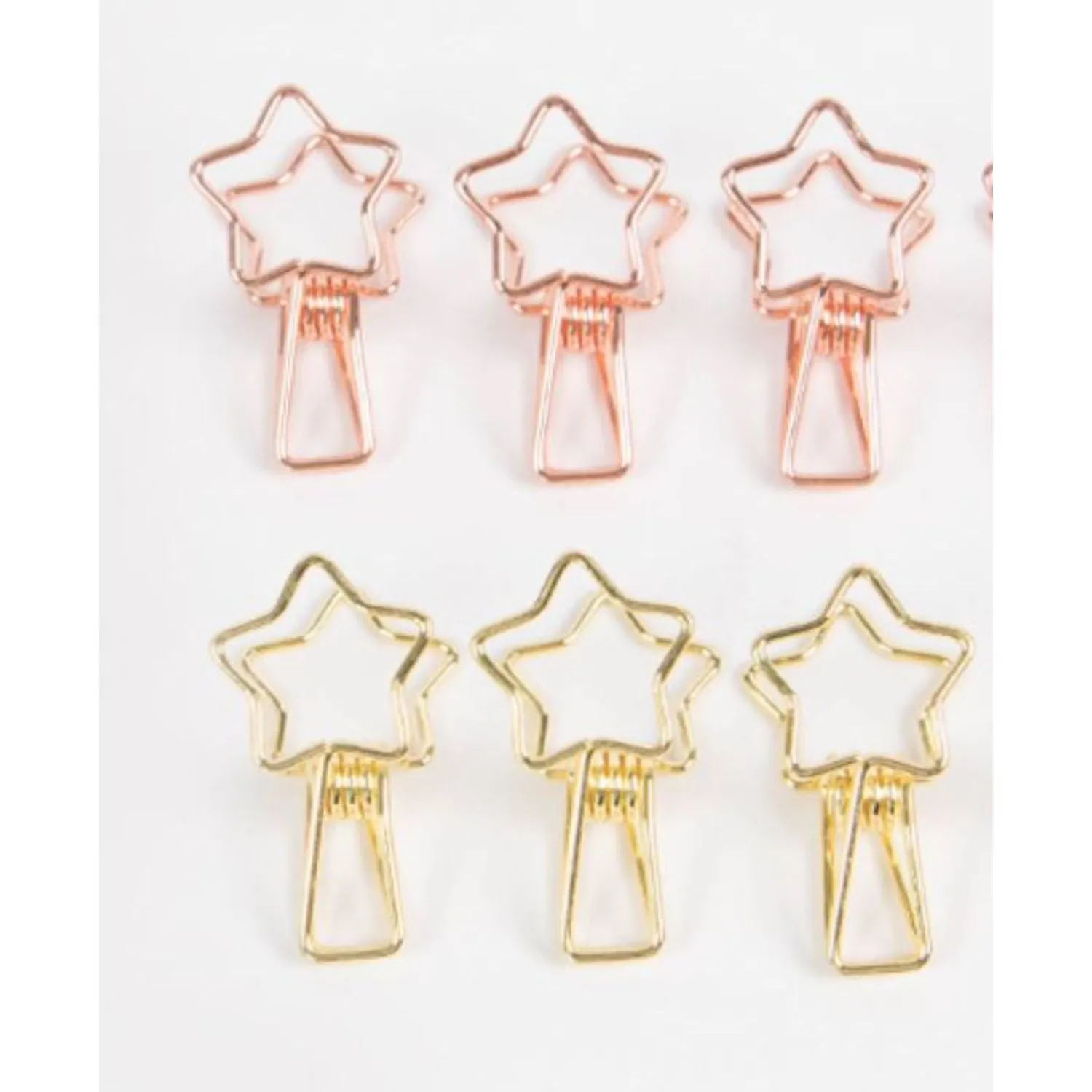 Binder Clips Gold & Rose Gold - Set of 6