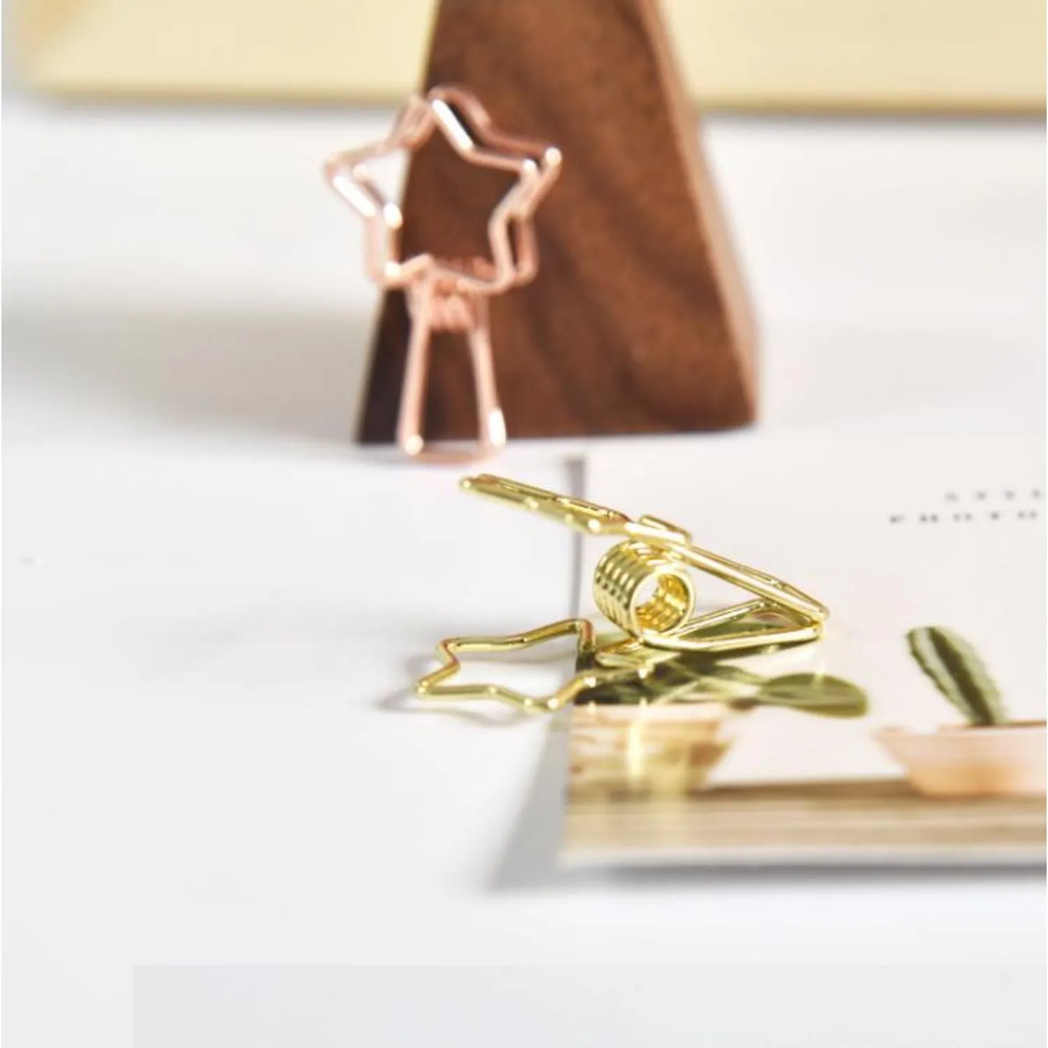 Binder Clips Gold & Rose Gold - Set of 6