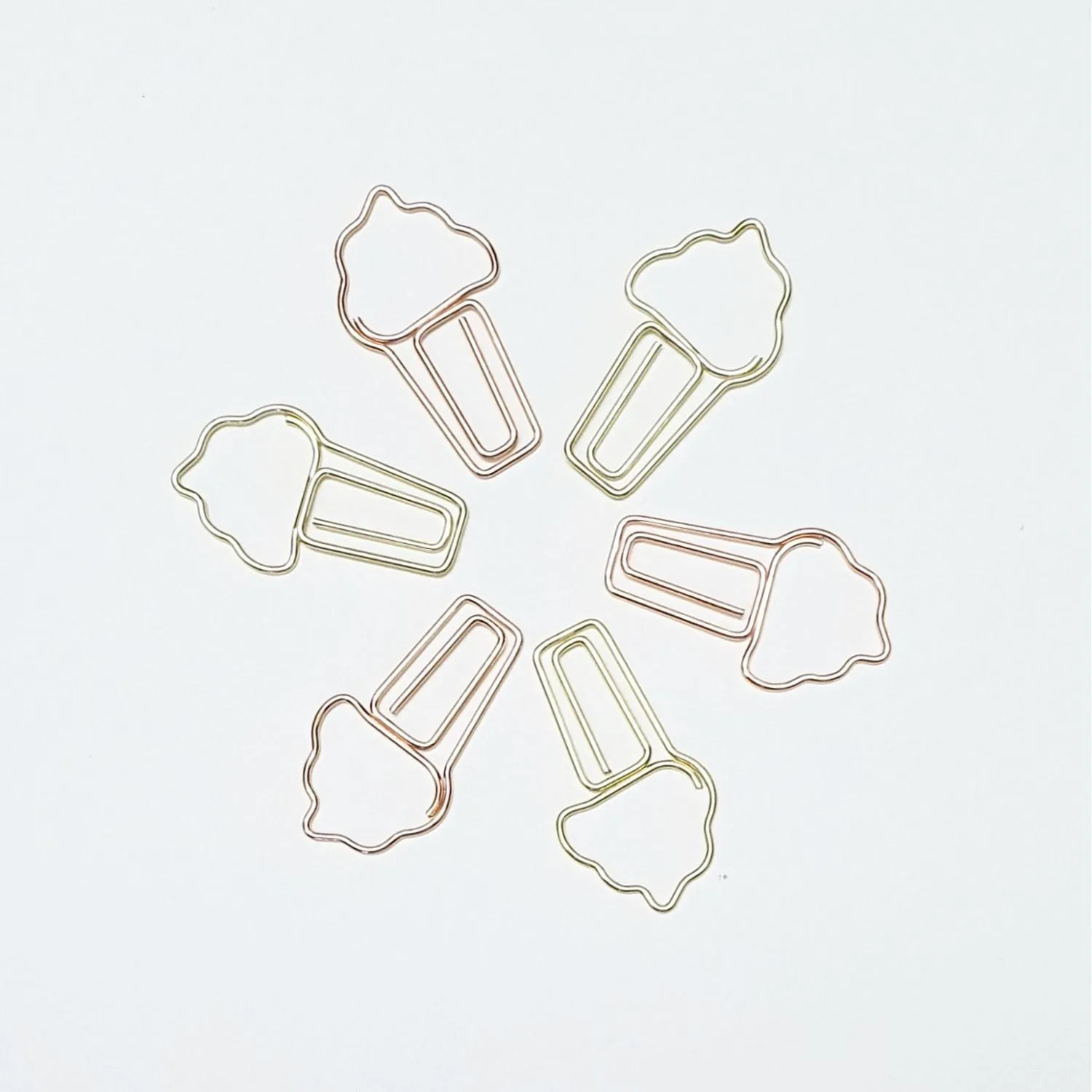 Binder Clips Gold & Rose Gold - Set of 6