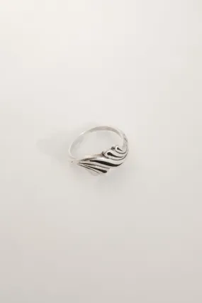 BLACK WAVES VINTAGE RING SILVER 925