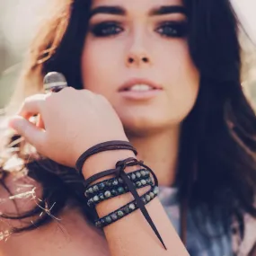 Boho Vibes African Turquoise Wrap Bracelet