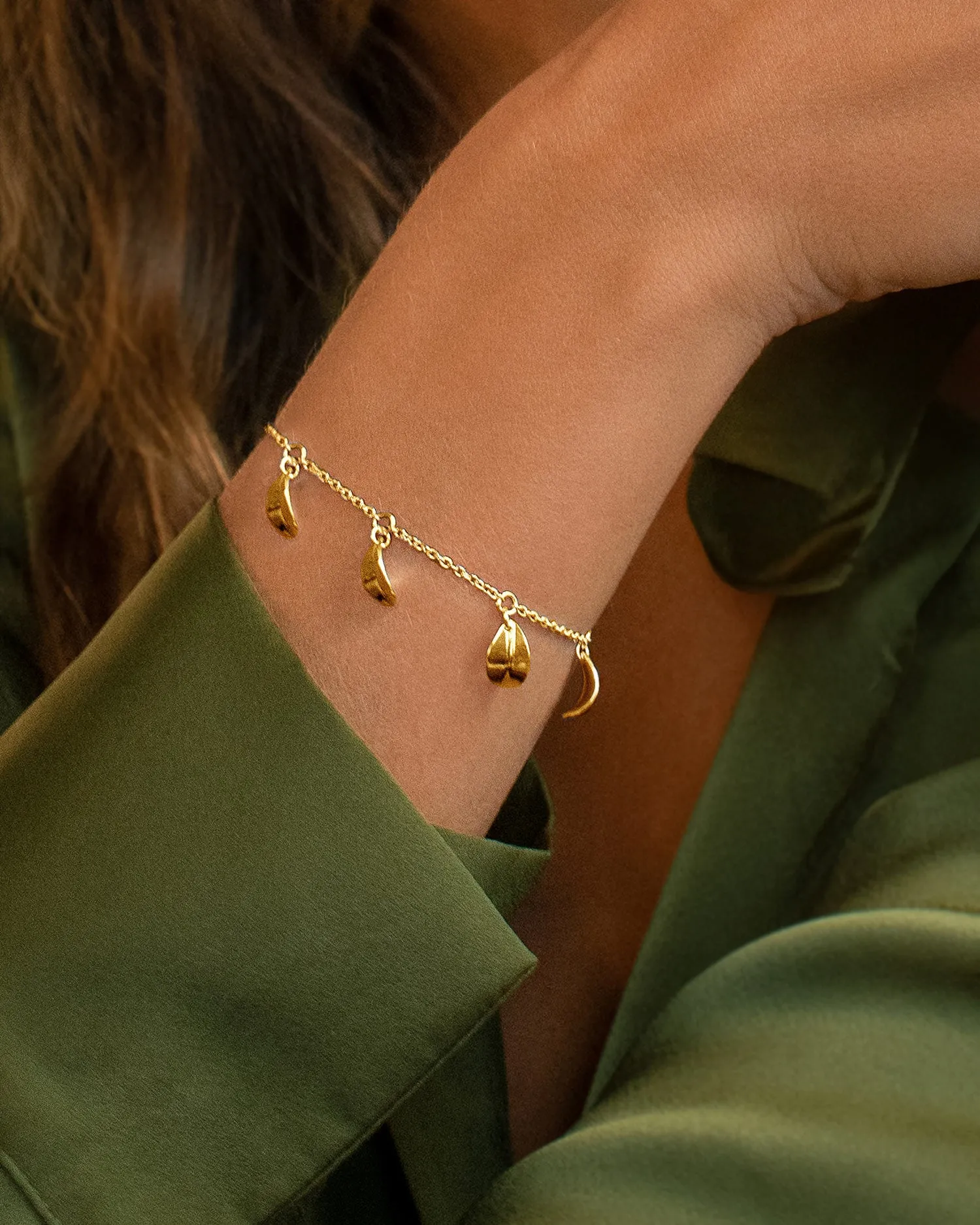 Botanica drop full bracelet gold
