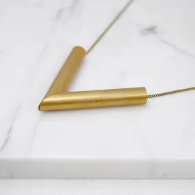 Brass V Necklace