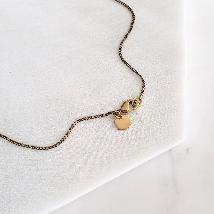 Brass V Necklace