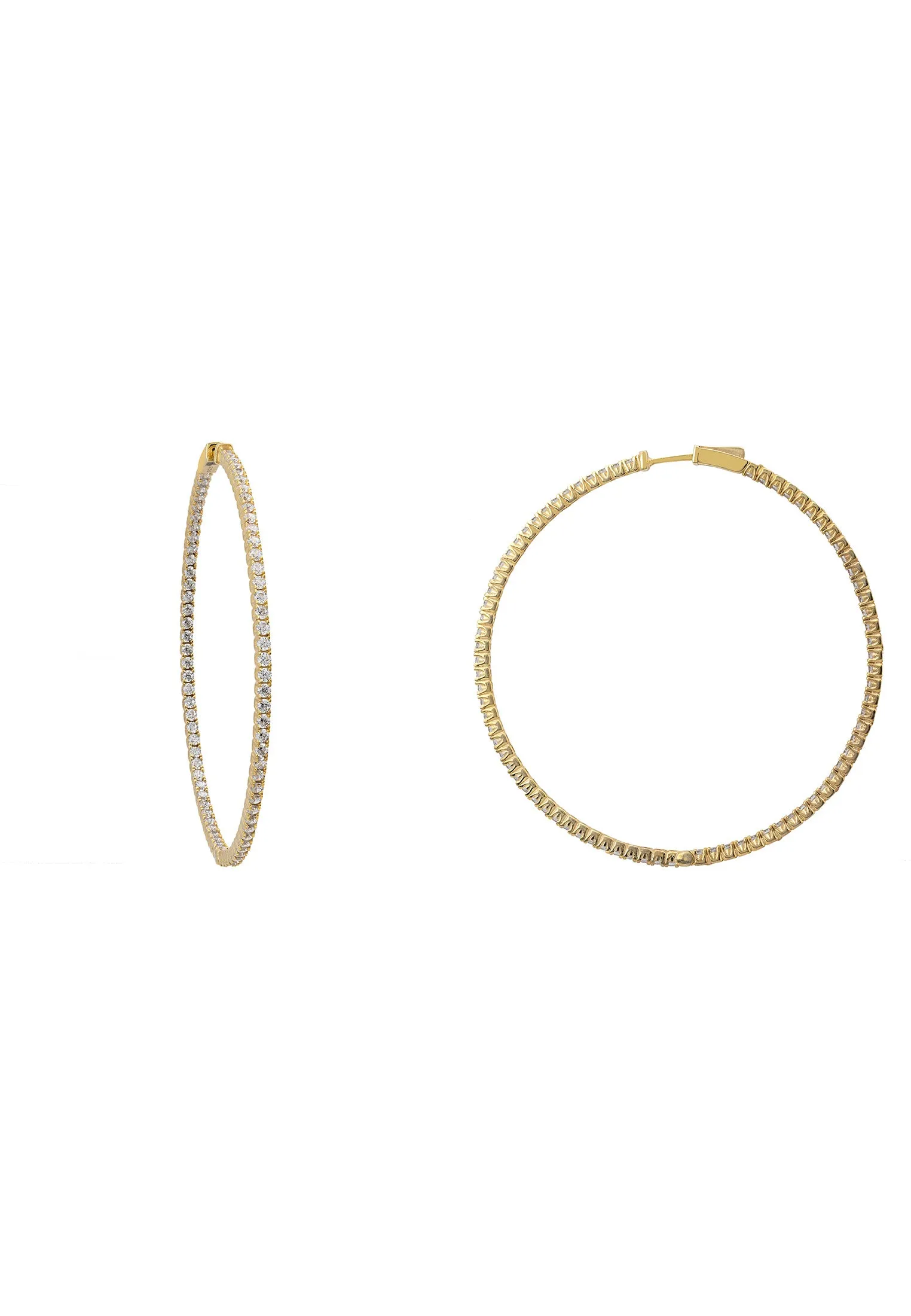 Brooklyn Large Hoop Earrings Gold