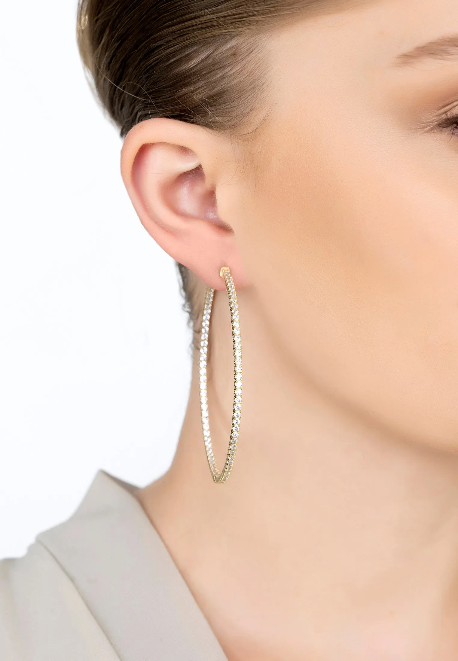 Brooklyn Large Hoop Earrings Gold