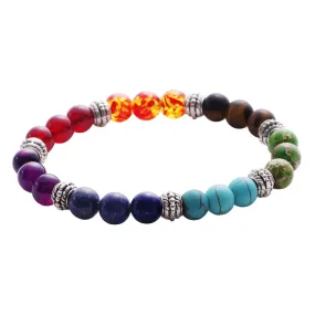 Chakra Mixed Stone Healing Mala Bracelet