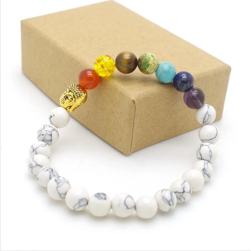 Chakra Mixed Stone Healing Mala Bracelet