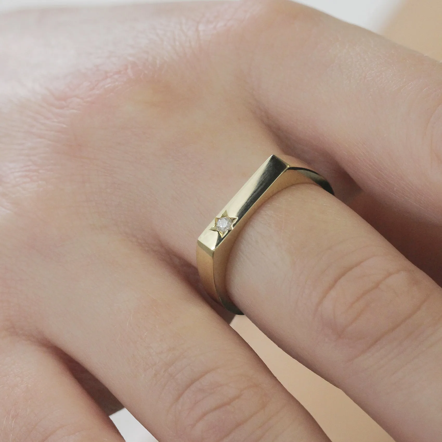 Charlotte Star Of David Gold Ring White Diamond