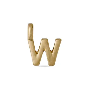 CHARM W pendant, gold-plated