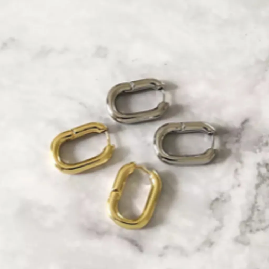 Chunky O Hoops Silver