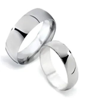 Classic Sterling Silver Matching Wedding Rings for Couples | 6mm