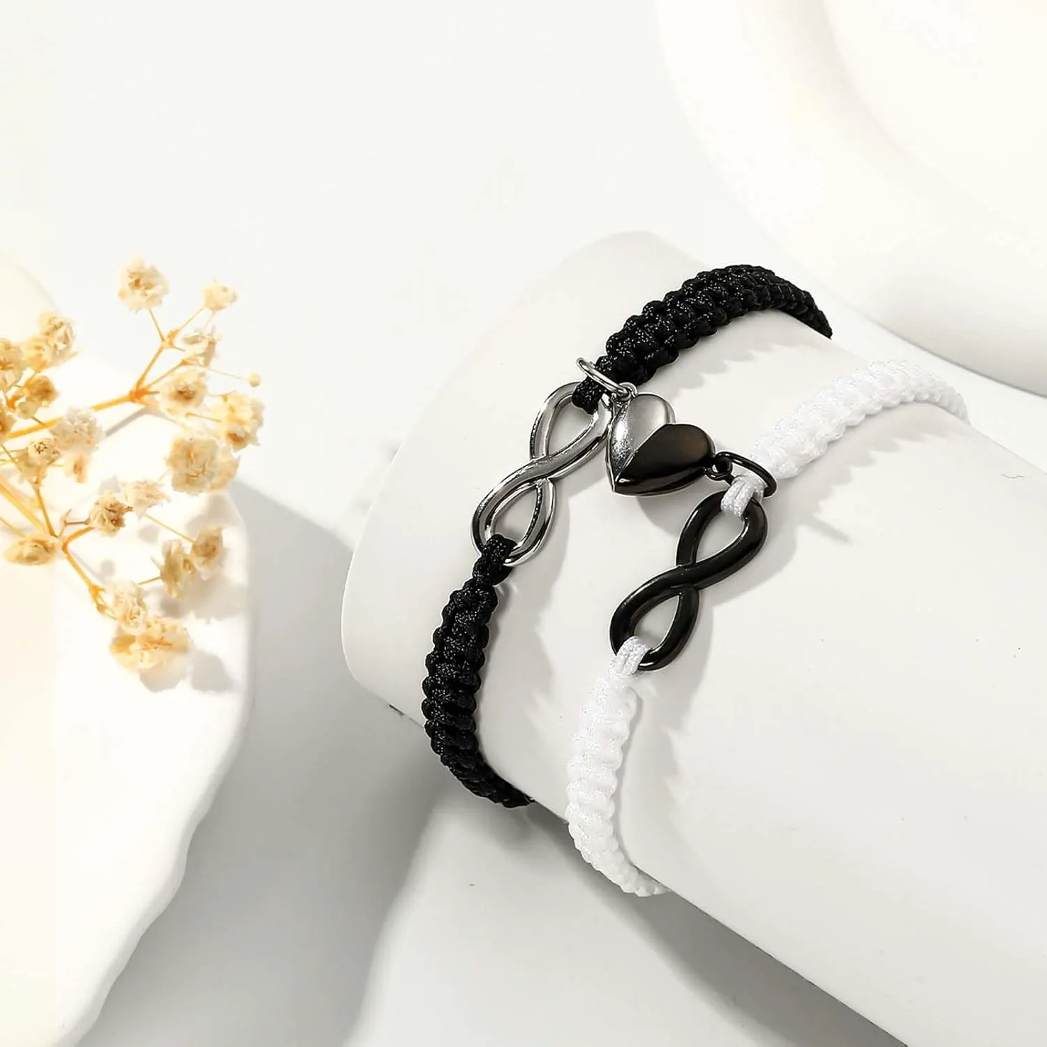 Couple Gifts Bracelets Matching Bracelets Adjustable Rope Bracelets for Couples Christmas Anniversary Valentines Gifts for Him HerBoyfriend Girlfriend Lovers Husband Wife