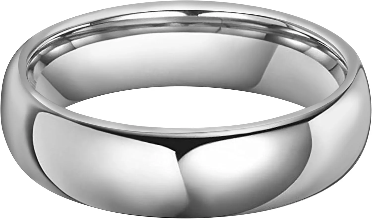 CROWNAL 2mm 4mm 6mm 8mm 10mm Tungsten Wedding Band Ring Men Women Plain Dome Polished Size Comfort Fit Size 3 To 17